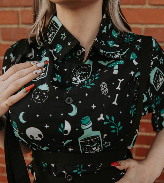 Witchy Potions Ladies Button Down