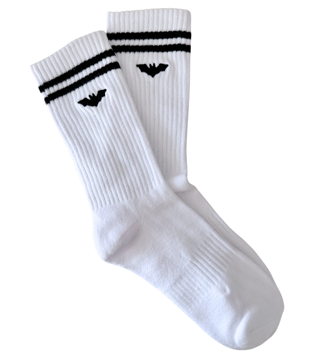 Embroidered Bat Athletic Socks