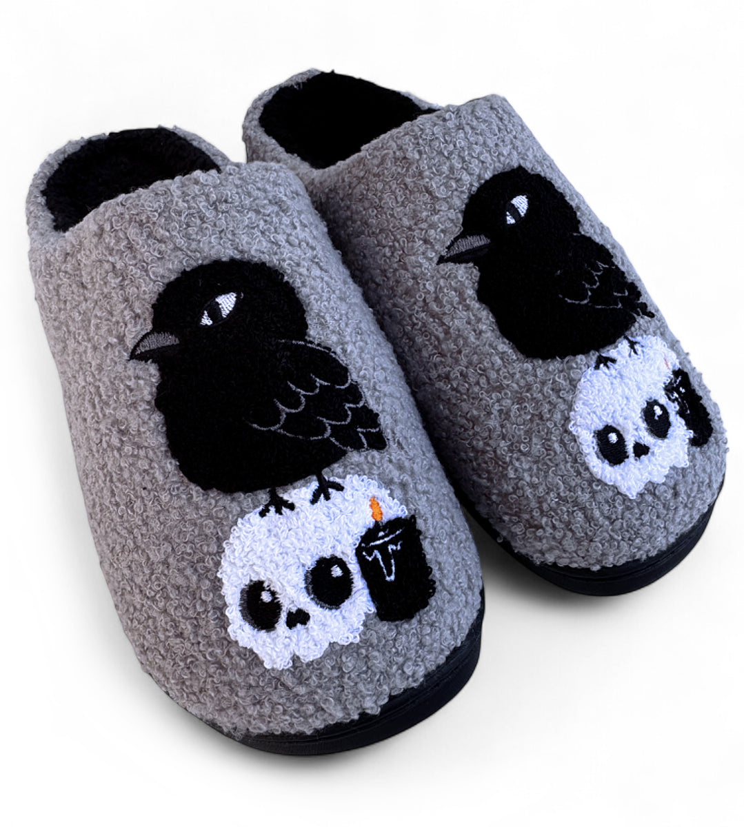 Crow & Skull Slippers – Em & Sprout