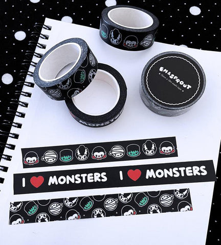 I Love Monsters Washi Tape Set