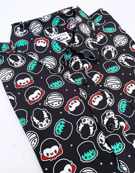 Monster Collection Button Down Unisex Shirt