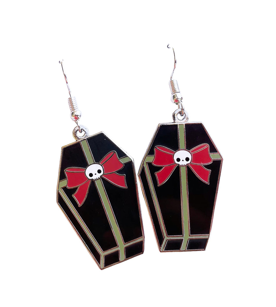 Spooky Christmas Enamel Earrings - Your Choice