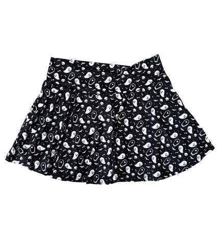 Spooky Spirits Pocket Athletic Skort - Skirt with Built in Shorts - S-3X