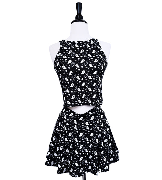 Spooky Spirits Pocket Athletic Skort - Skirt with Built in Shorts - S-3X
