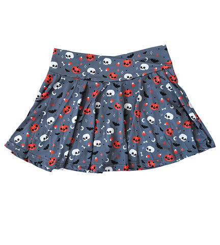 Halloween Pocket Athletic Skort - Skirt with Built in Shorts - S-3X