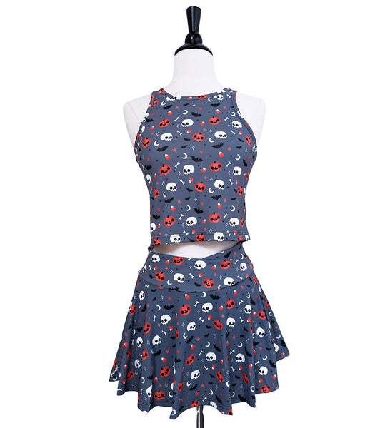 Halloween Pocket Athletic Skort - Skirt with Built in Shorts - S-3X
