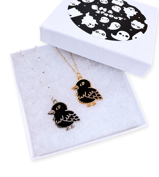 Crow Necklace - Gold