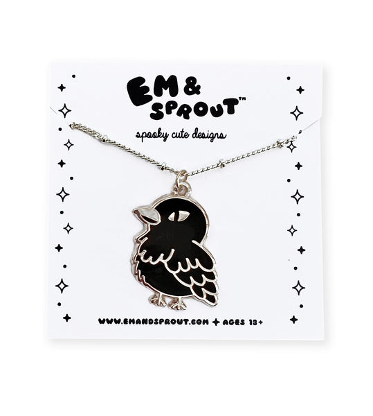 Crow Necklace - Silver