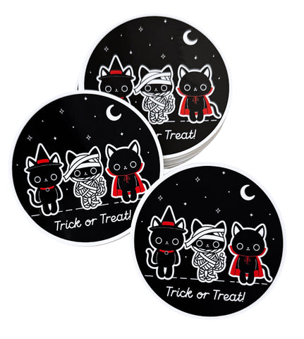 Trick or Treat Cats Sticker