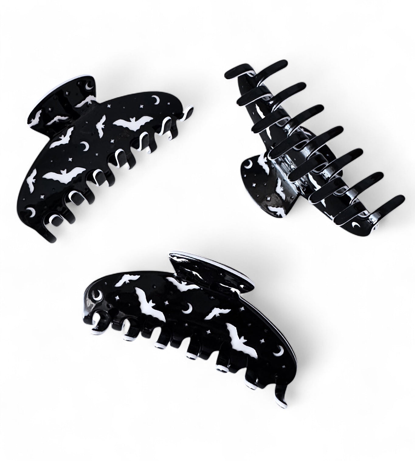 Engraved Bats Claw Clip