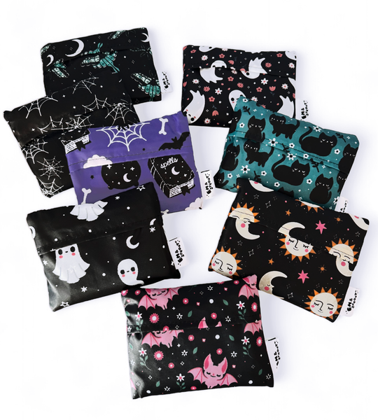 Floral Bats Reusable Tote Bag