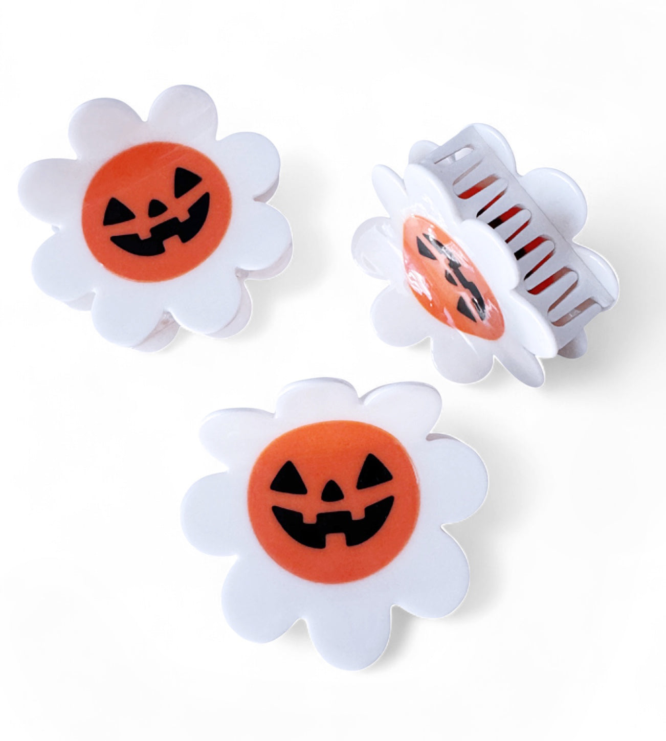Pumpkin Daisy Claw Clip