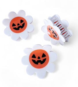 Pumpkin Daisy Claw Clip