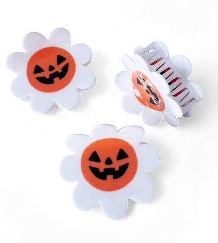 Pumpkin Daisy Claw Clip