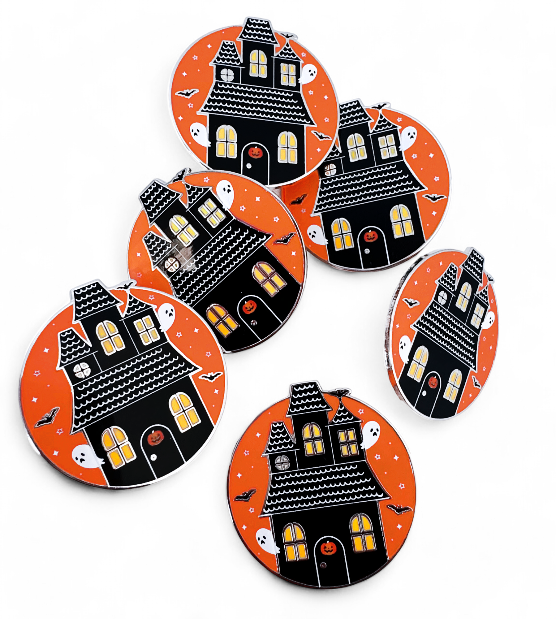 Halloween Haunted House Enamel Pin