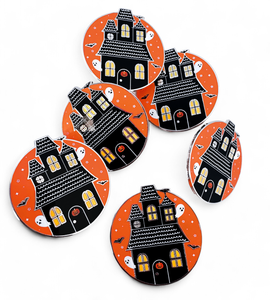 Halloween Haunted House Enamel Pin