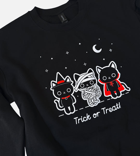 Trick Or Treat Cats Crewneck Unisex Sweatshirt