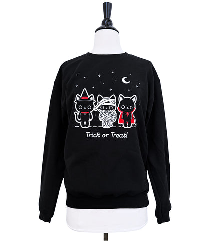 Trick Or Treat Cats Crewneck Unisex Sweatshirt
