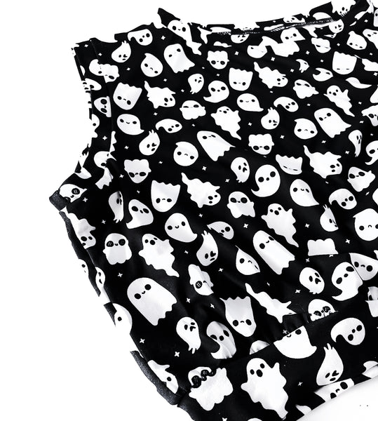 Ghost Friends Crop Top Activewear - Sizes S to 3X