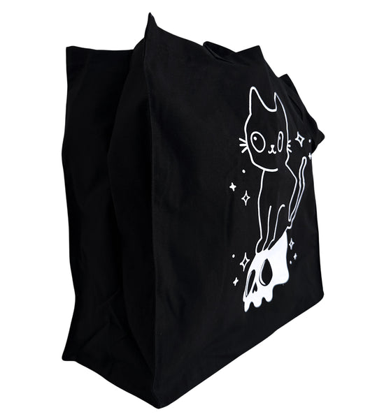 Cat & Skull Tote Bag