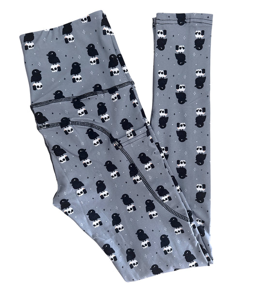 Crow & Skull Pocket Athletic Leggings - Sizes S through 3X