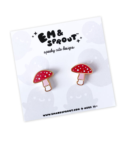 Mushroom Stud Earrings