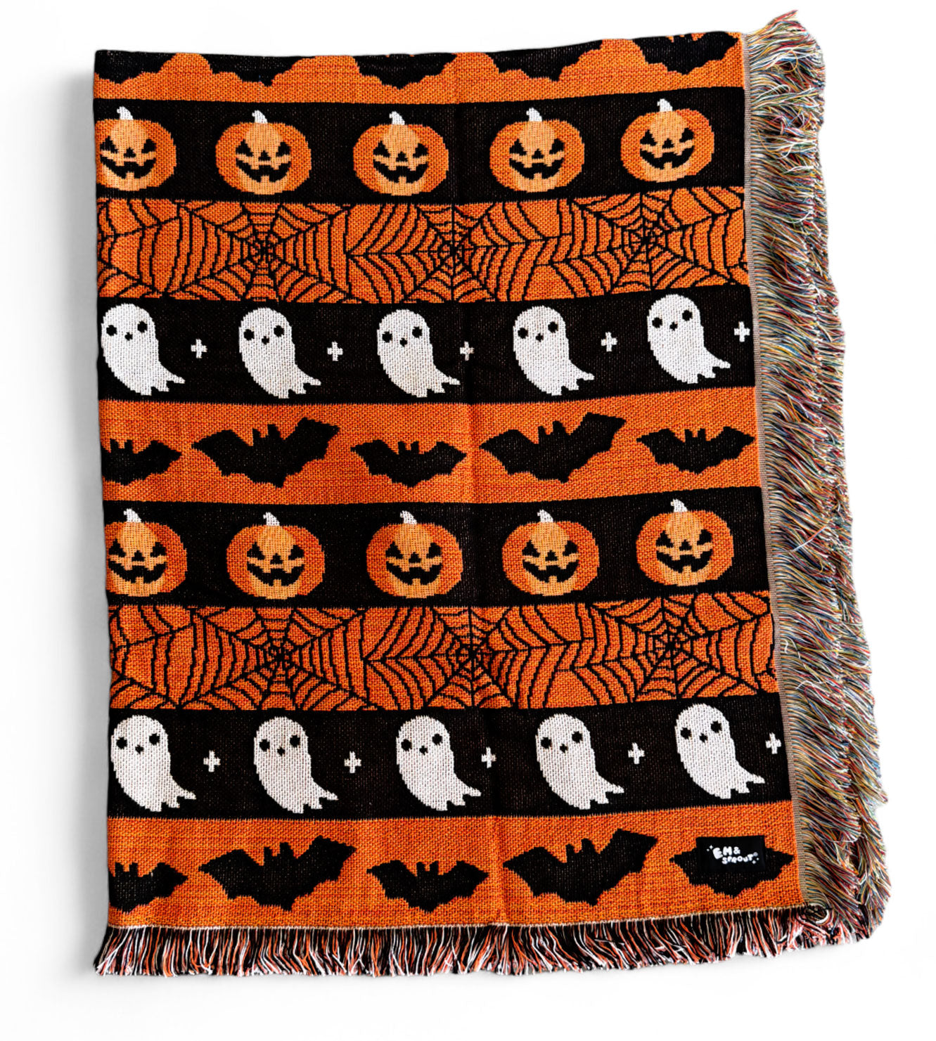 Halloween Striped Woven Blanket