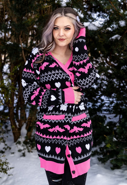 Valloween Knit Cardigan Sweater - Ladies Sizes S-3X