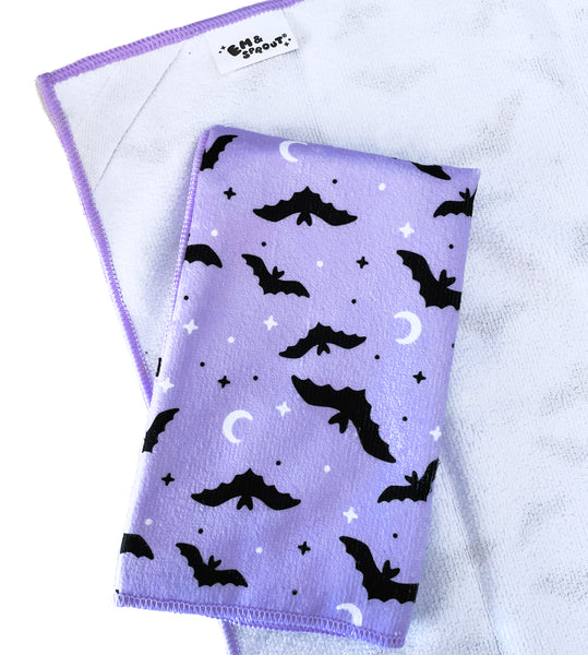 Lavender Bats Terry Kitchen Towel - Set of Two