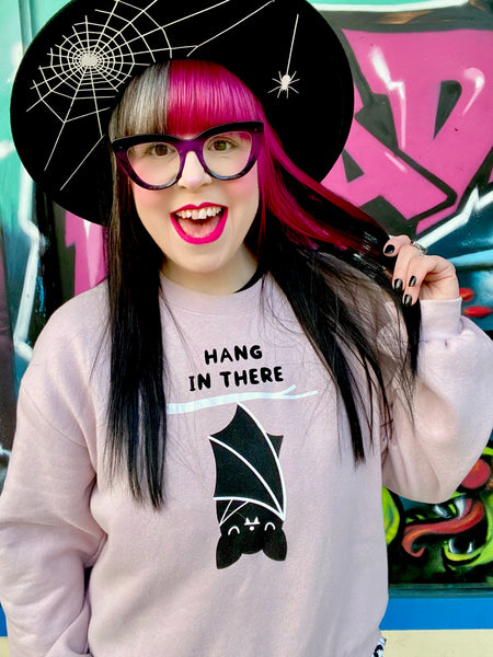 Hang In There Ladies Crop Sweatshirt