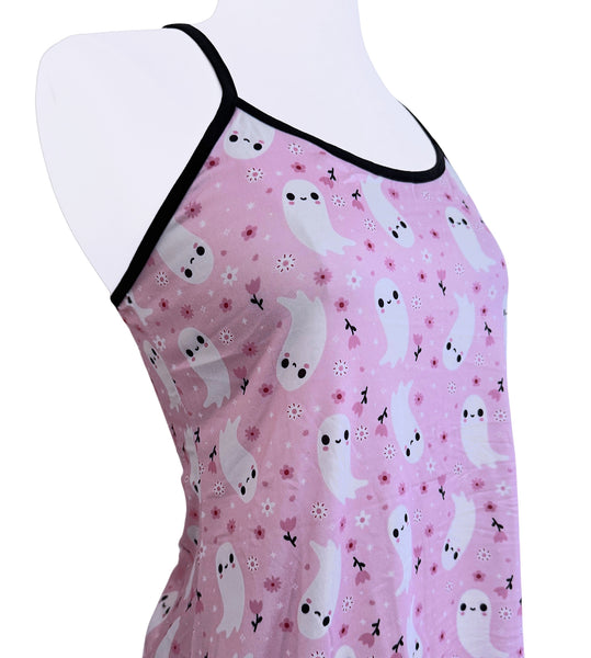 Floral Ghosts Strappy Night Dress - Sizes S-3X