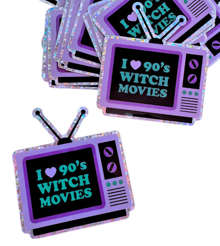 Witch TV Glitter Sticker