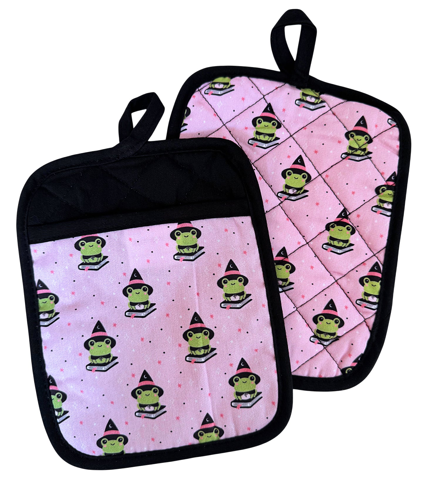 Frog Witch Pot Holder - Set of Two