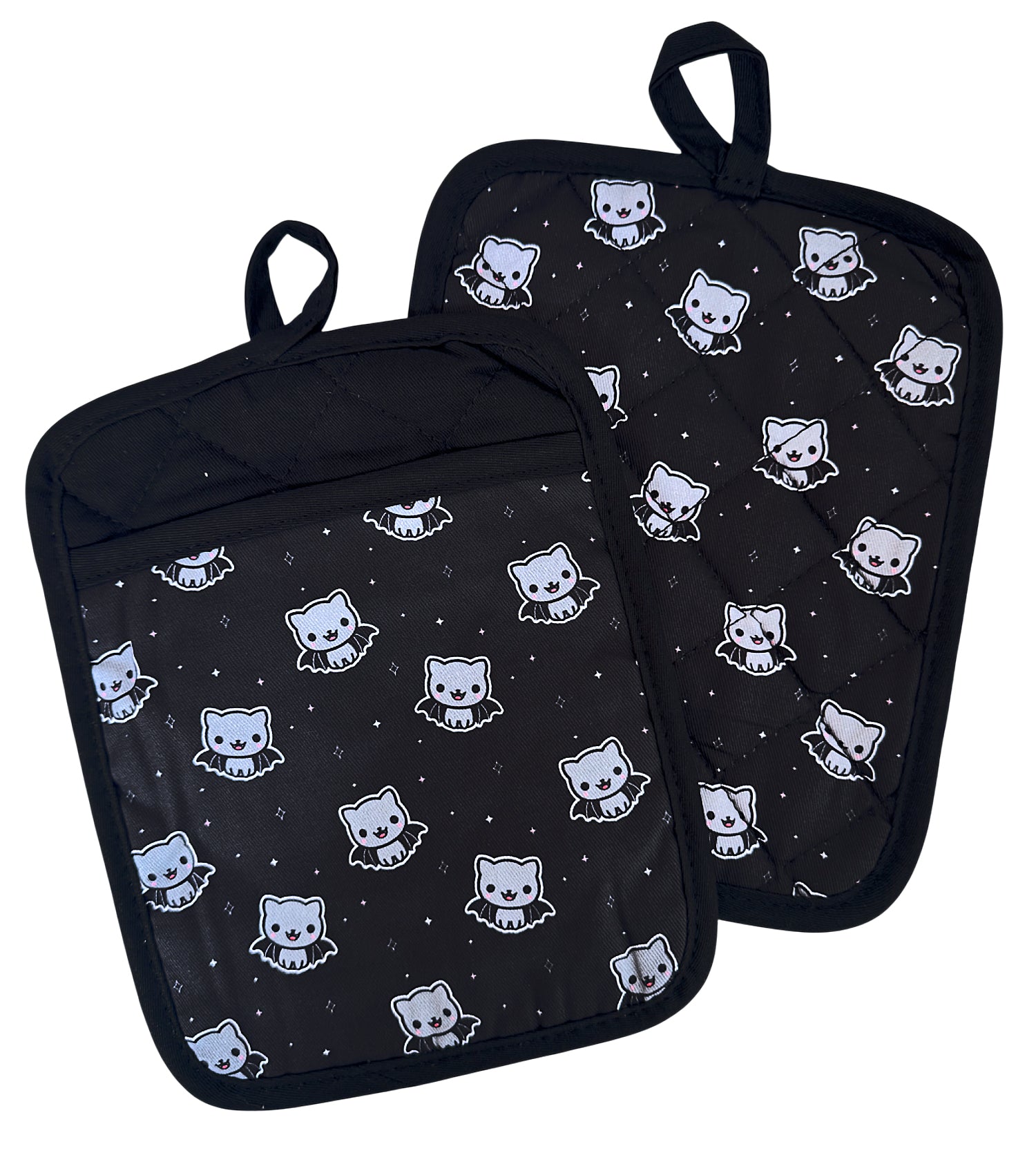 Bat Cat Pot Holder - Set of Two