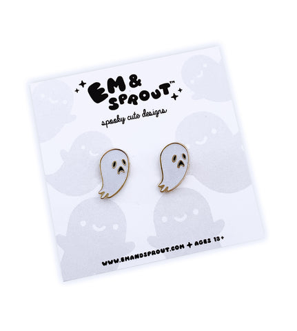 Spooky Ghost Stud Earrings
