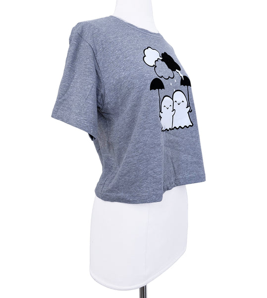 Umbrella Ghosts Boxy Crop Tee