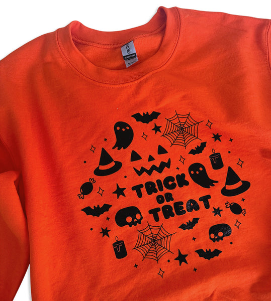 Trick or Treat Crewneck Unisex Sweatshirt