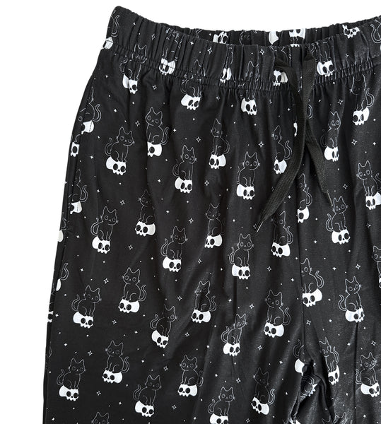 Cat & Skull Pajama Pants - Sizes S-3X