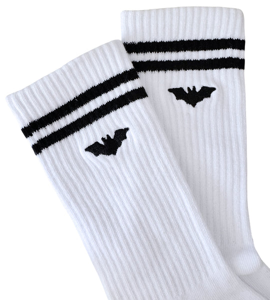 Embroidered Bat Athletic Socks
