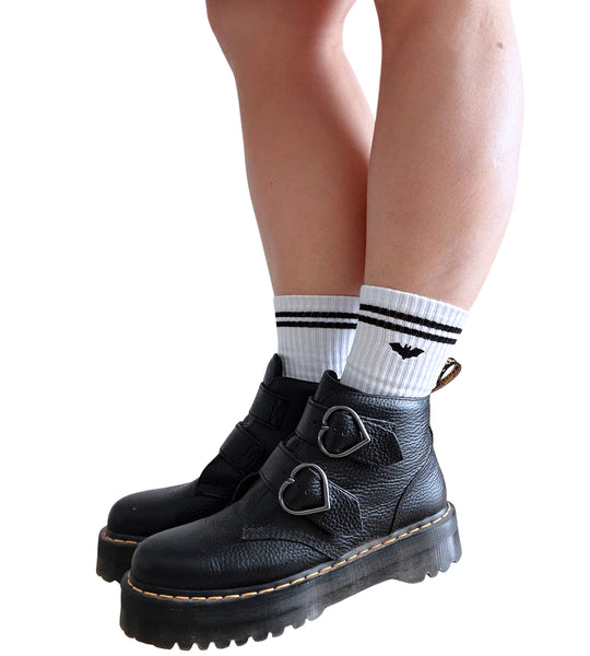 Embroidered Bat Athletic Socks