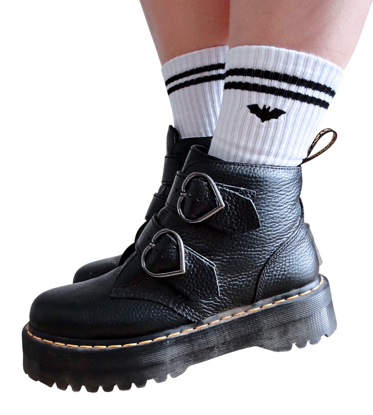 Embroidered Bat Athletic Socks