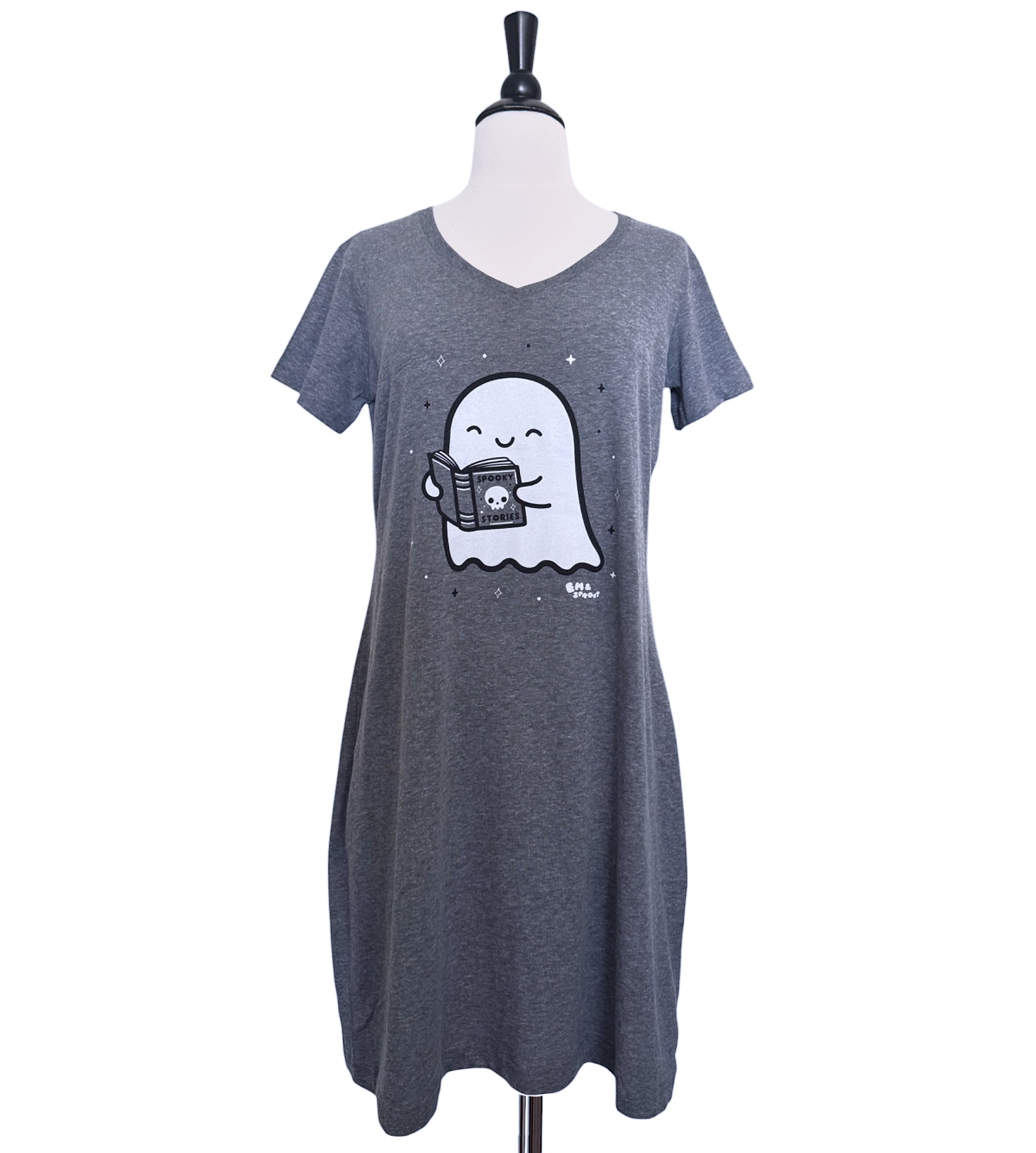 Spooky Stories Ghost Pajama Night Dress - Sizes S-3X