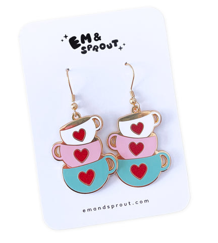 Wonderland Teacup Hook Earrings