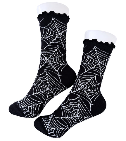 Spiderweb Lettuce Edge Socks