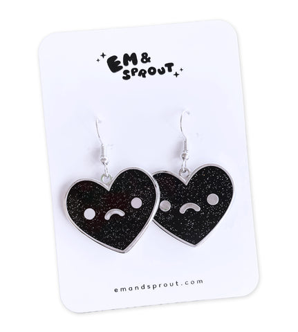 Moody Heart Earrings - Your Color Choice