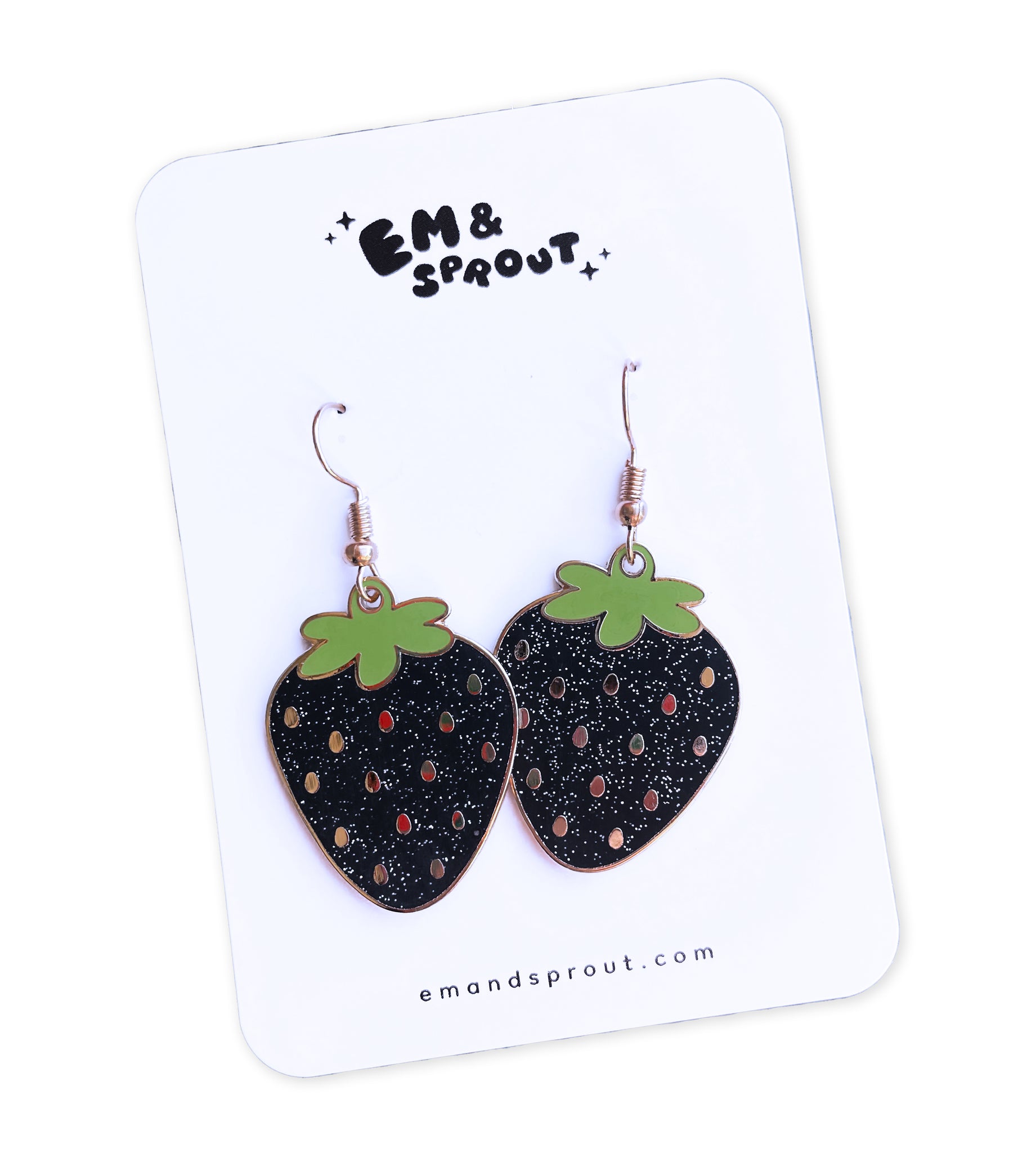Black Strawberry Earrings