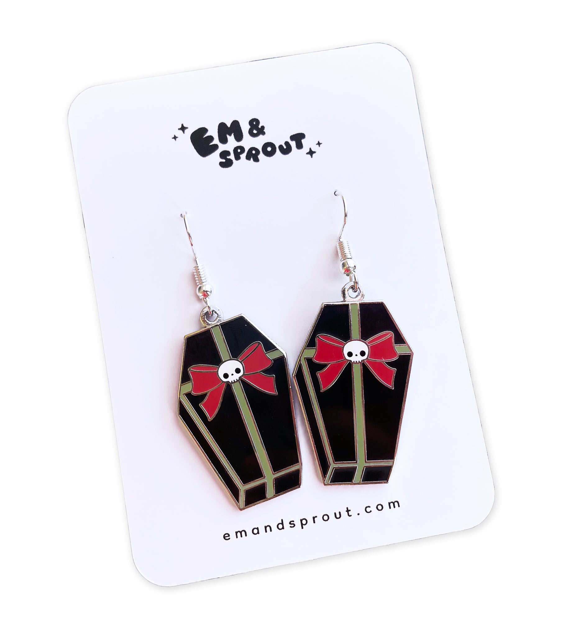 Spooky Christmas Enamel Earrings - Your Choice