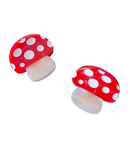 Mini Mushroom Claw Clip - Set of Two