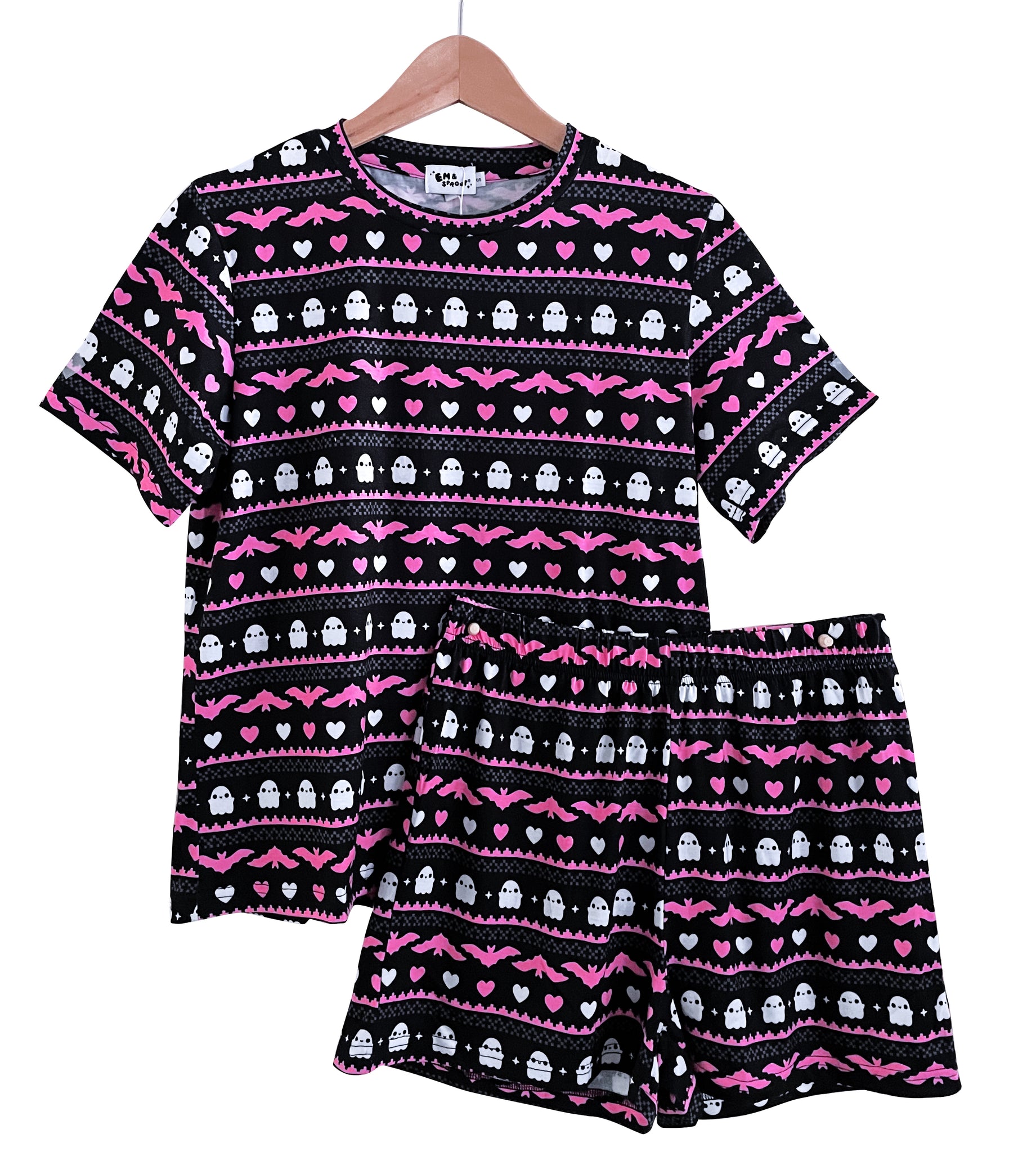 Spooky Valentine Pajamas Shorts and Top Set