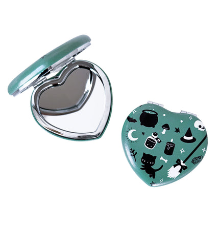 Witchy Heart Pocket Mirror